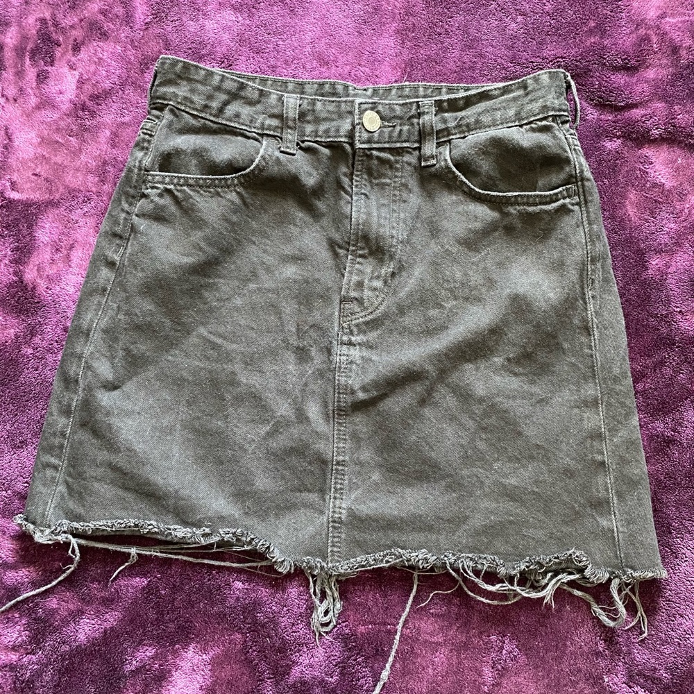 Black jean skirt